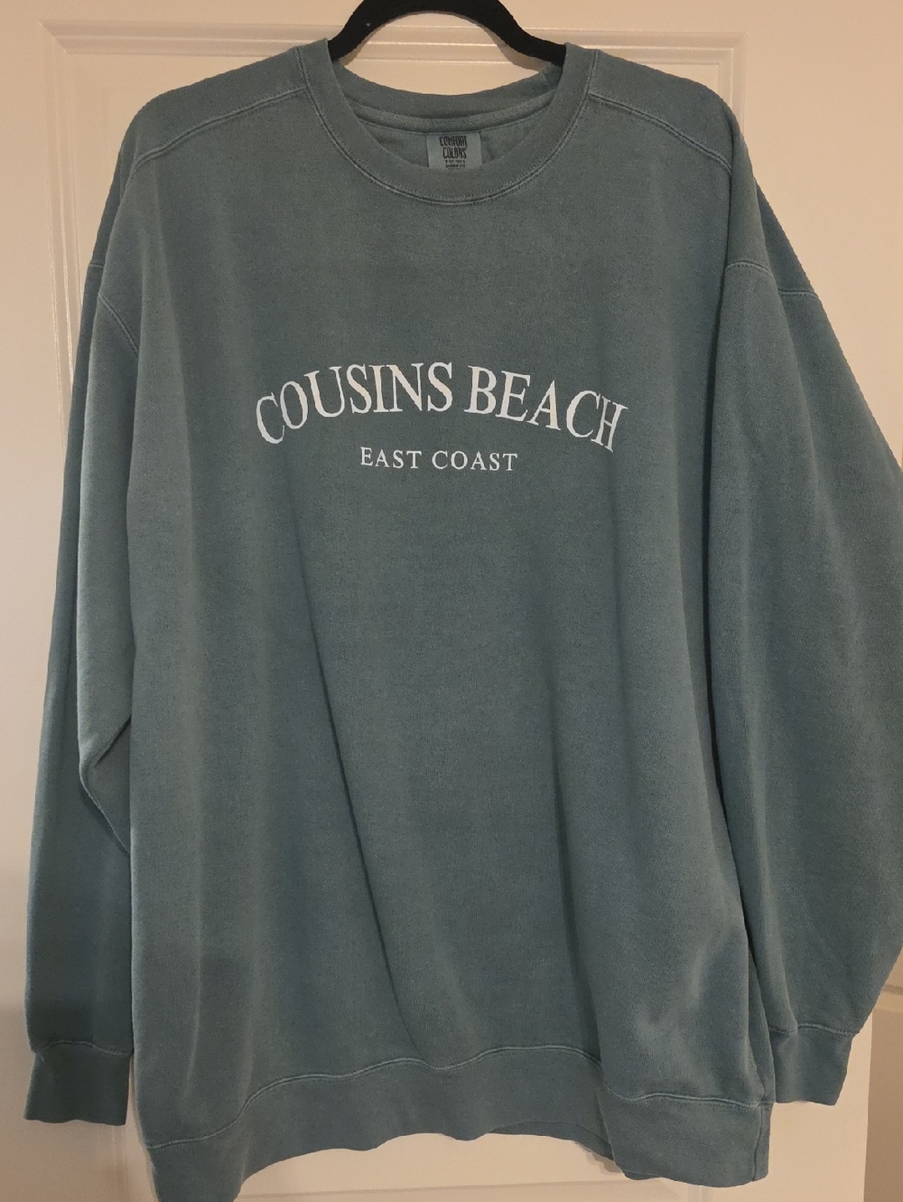 Comfort Colors Cousins Beach Crewneck Sweatshirt - TEAL NWOT SITP